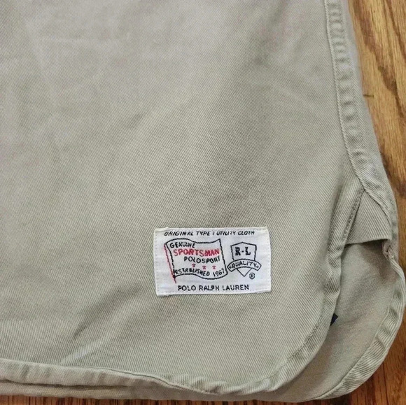 Ralph Lauren Vintage Polo Sport Mens Pop Over Shirt Size S Safari Utility - Picture 2 of 6
